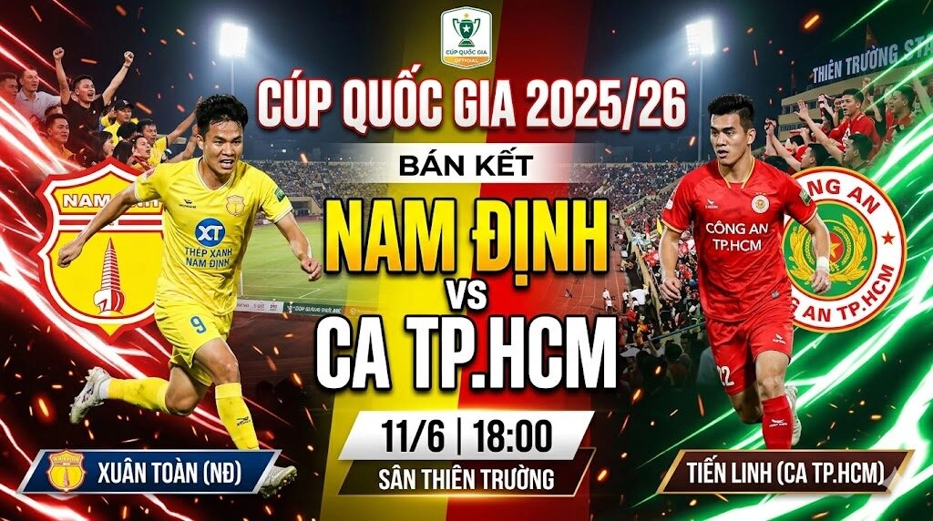 Nhận định trận đấu Nam Định vs Công an TPHCM ngày 11/6 tại Cúp Quốc gia 2025/26